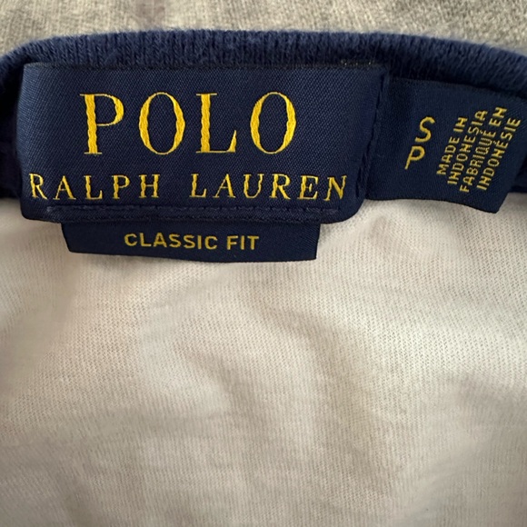 Polo Ralph Lauren Navy/White Classic Fit Striped v-neck with pocket Men’s Size S - Picture 3 of 3
